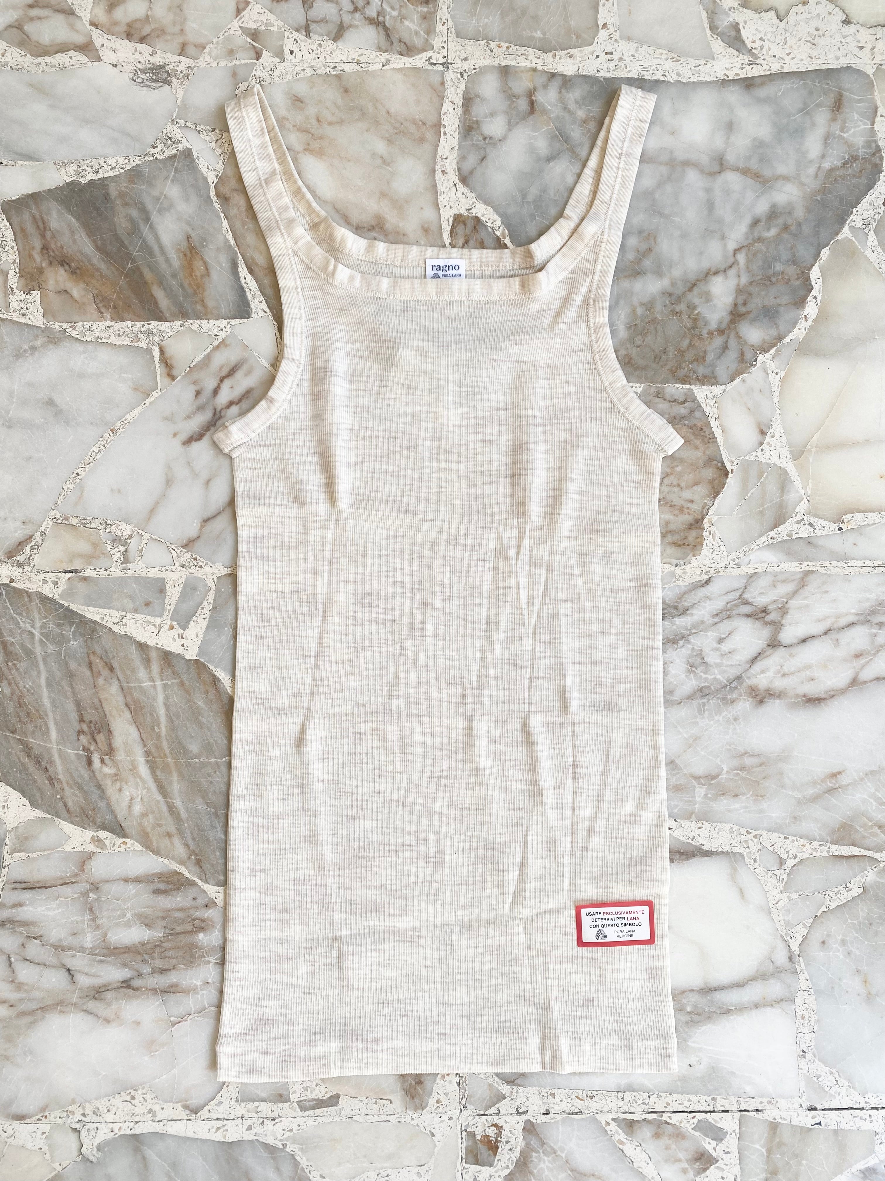 80s RAGNO wool tank top (L)