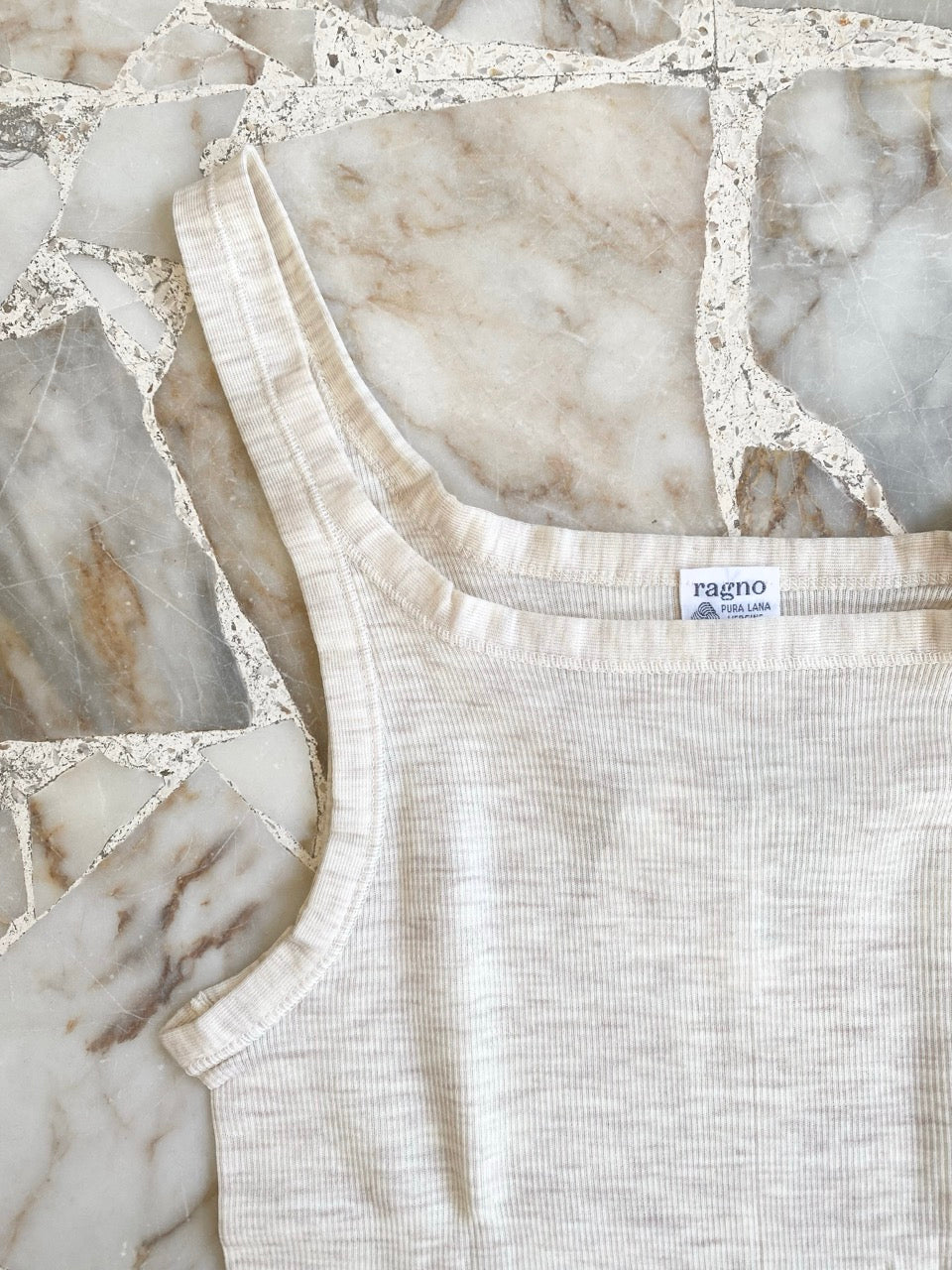 80s RAGNO wool tank top (L)