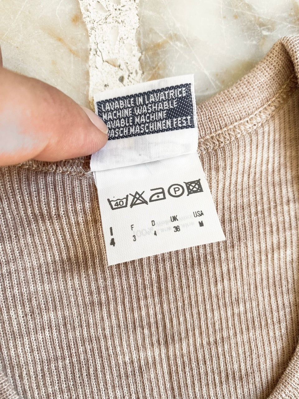 70s RAGNO wool t-shirt (M)