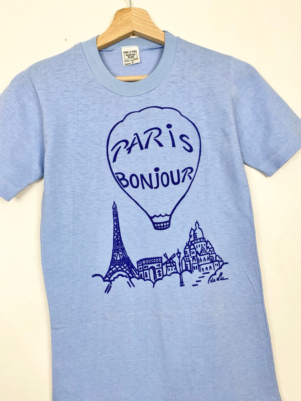 70s Paris Bonjour souvenir t-shirt (S)