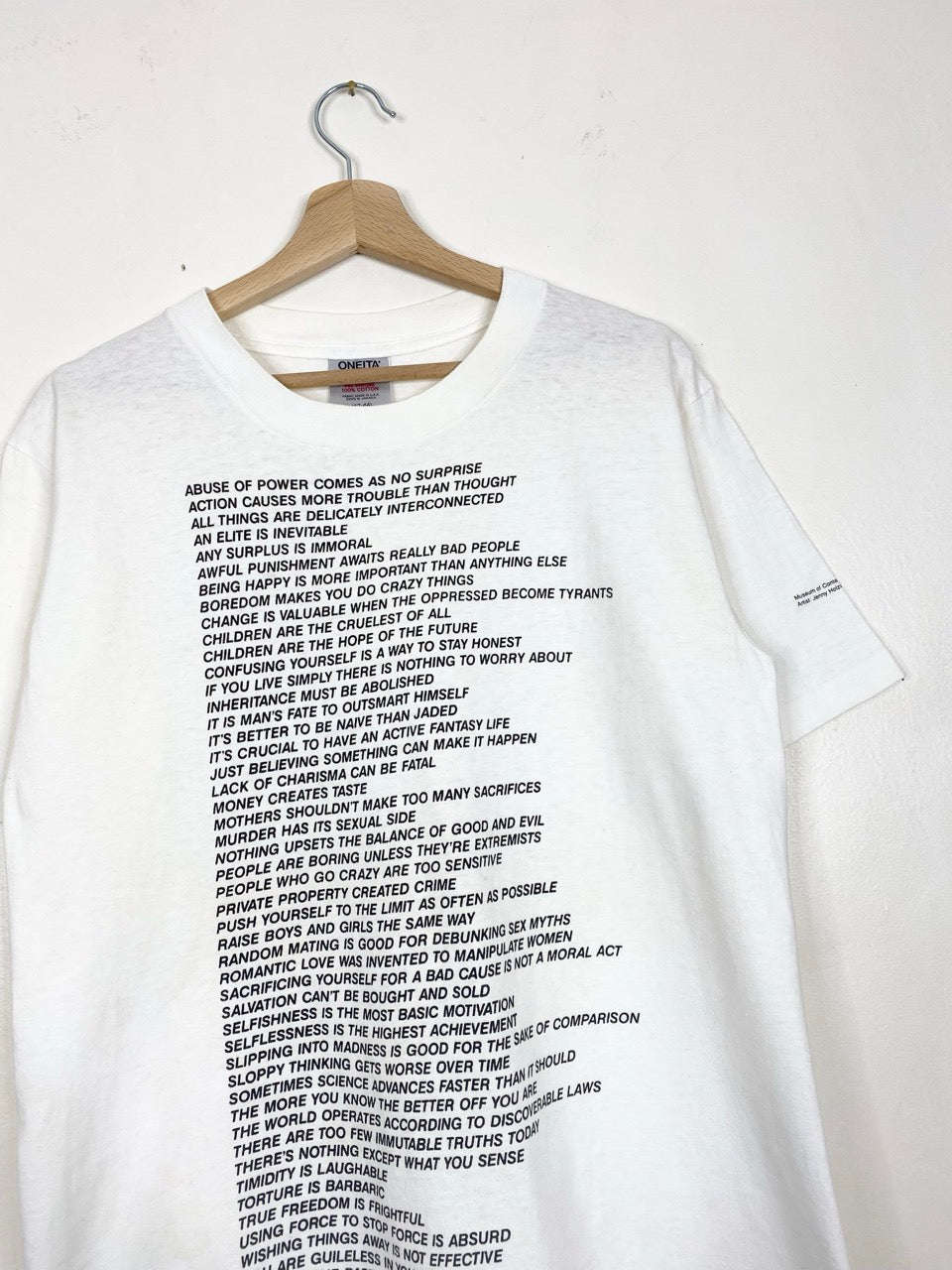 80-90s Jenny Holzer "Truisms" t-shirt (M)