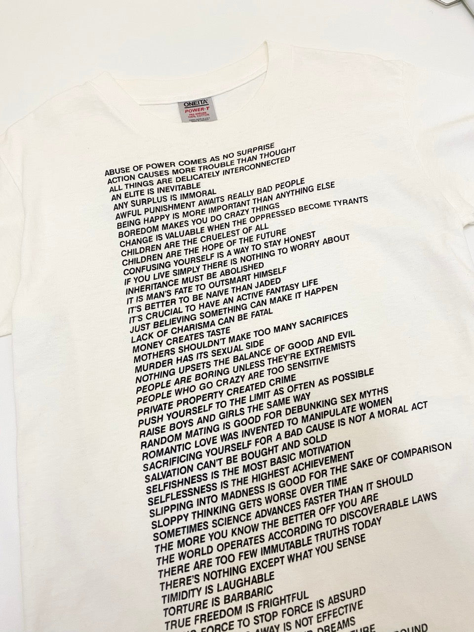 80-90s Jenny Holzer "Truisms" t-shirt (M)