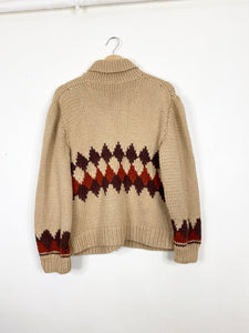 60s Cowichan handmade wool sweater