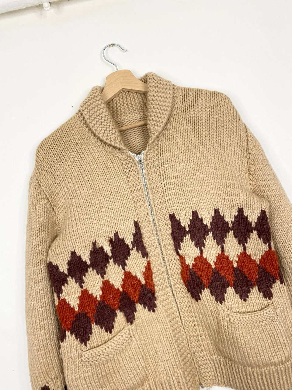 60s Cowichan handmade wool sweater