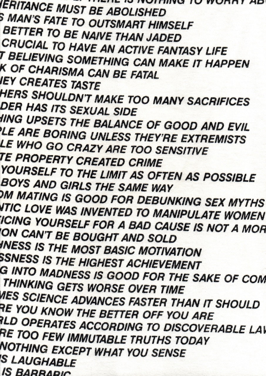 80-90s Jenny Holzer "Truisms" t-shirt (M)