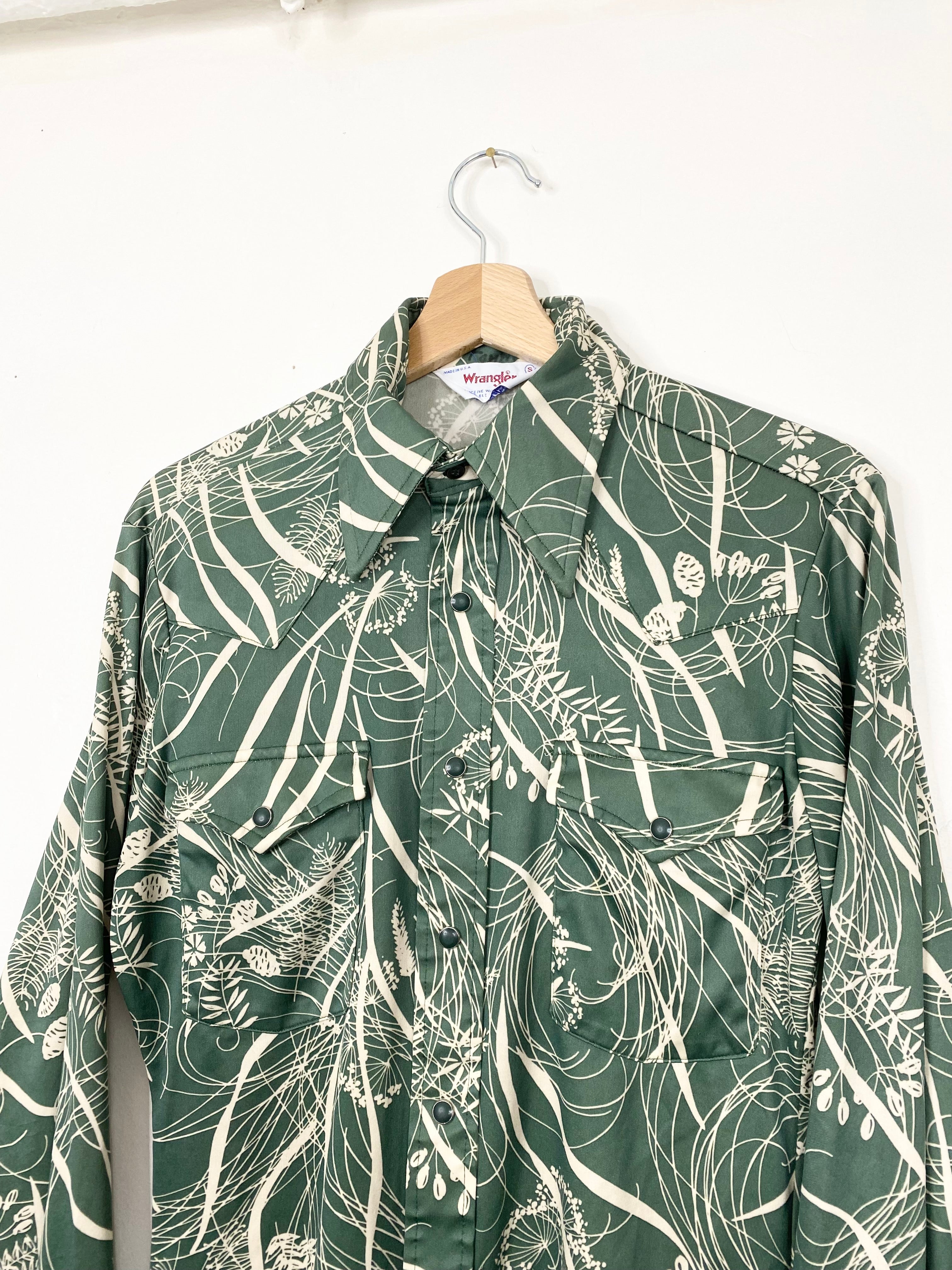 70s Wrangler jersey floral shirt