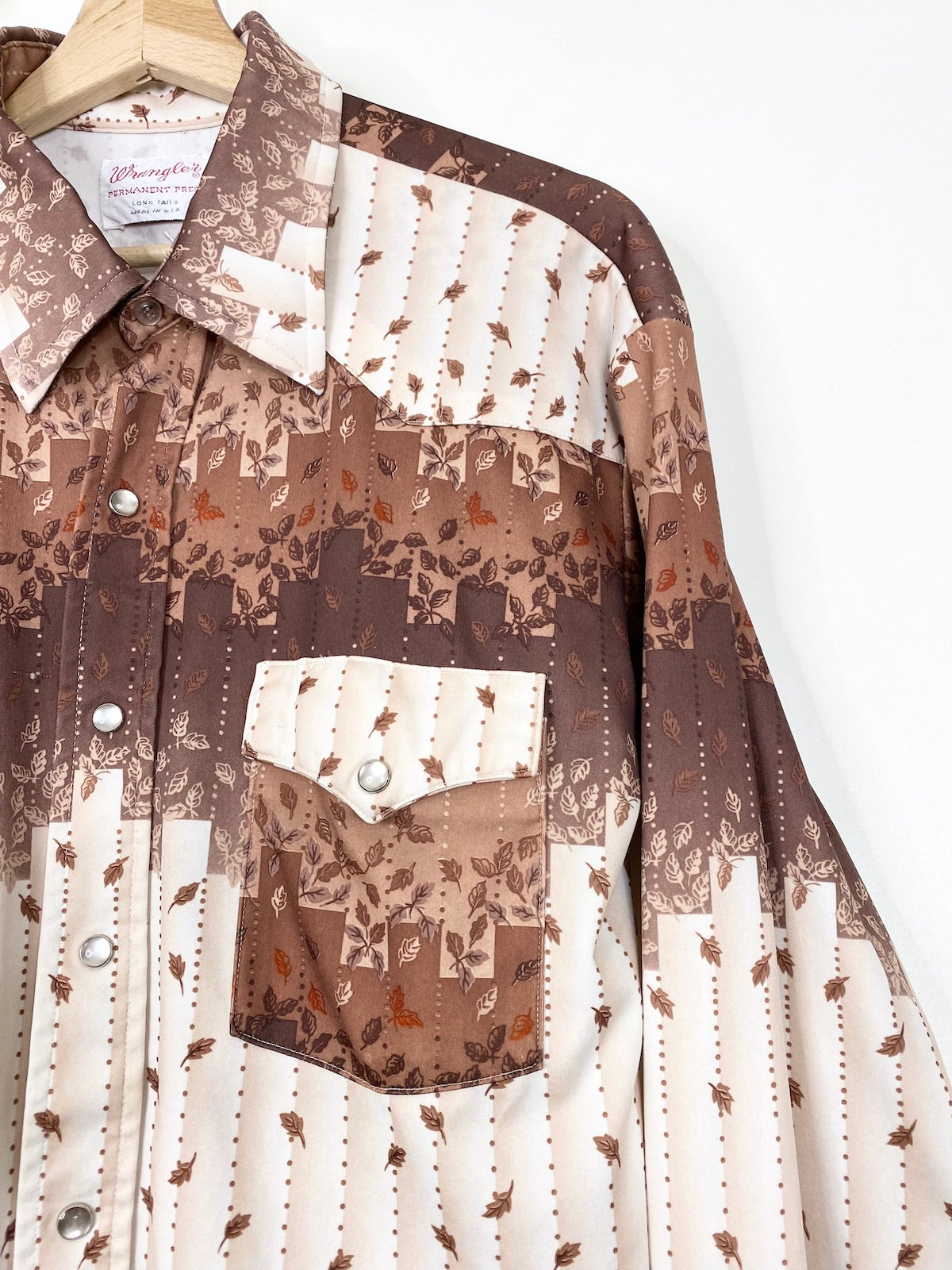 70s Wrangler jersey printed shirt