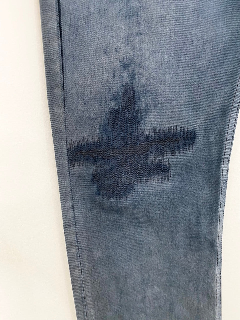 Overdyed and repaired Levi's 501