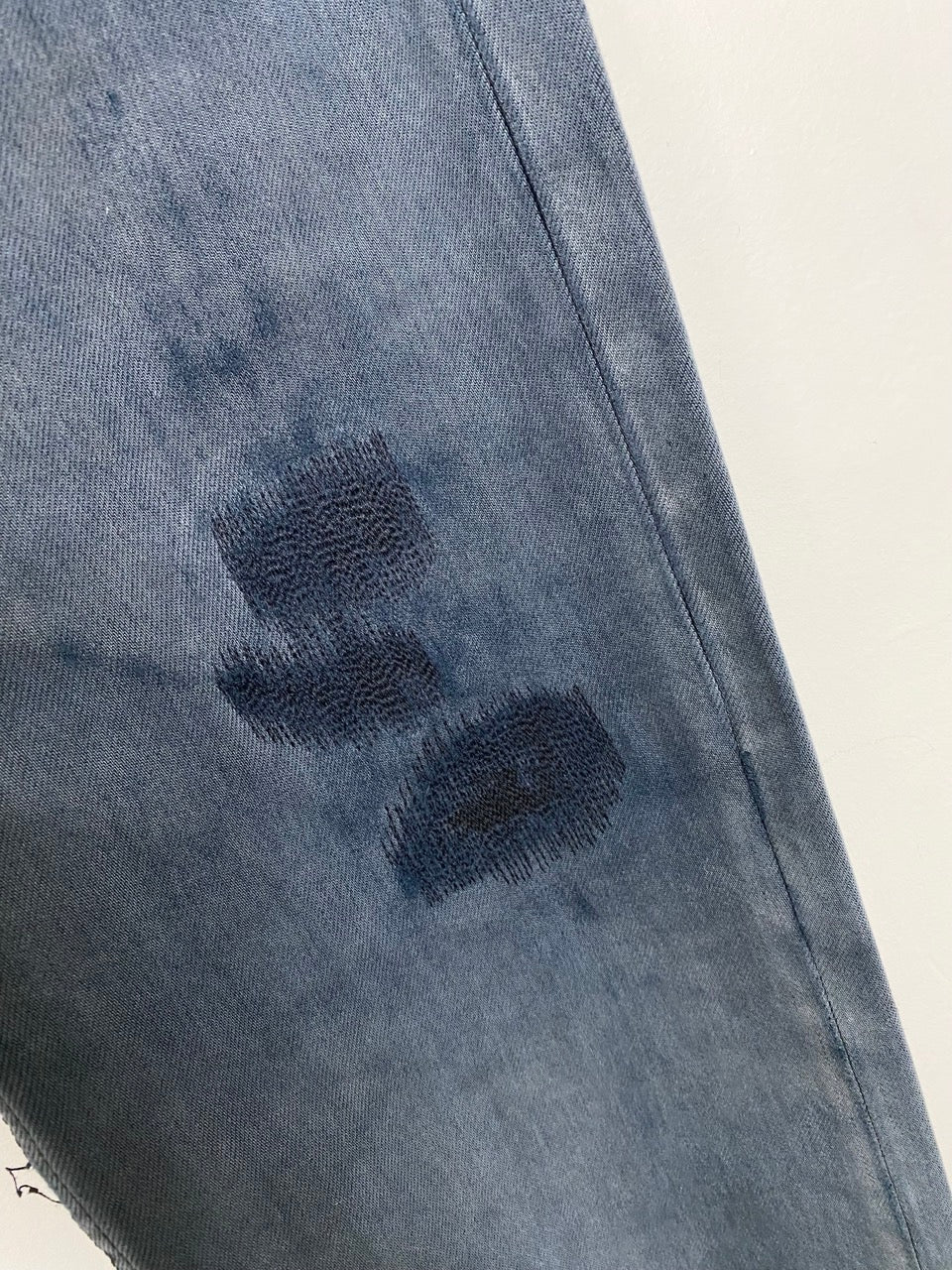 Overdyed and repaired Levi's 501